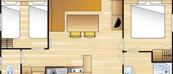 plan mobil home 26m²